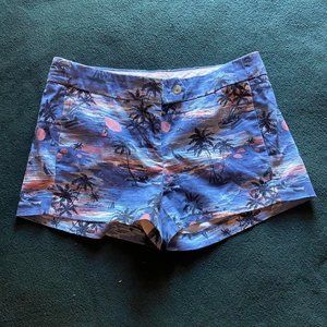 Tropical-Print Shorts